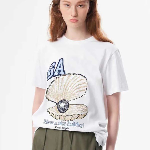 ganni designer t shirt summer new product ocean series example youth leisure shell print straight round neck short sleeve women cotton fashi, White
ganni designer t shirt summer new product ocean series example youth leisure shell print straight round neck short sleeve women cotton fashi, White