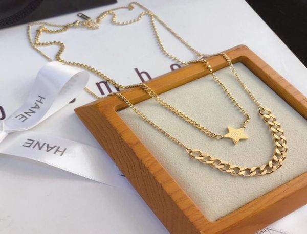 fashion women luxury designer necklace choker chain 18k gold plated stainless steel letter pendants necklaces statement jewelry ac5018107, Silver 
fashion women luxury designer necklace choker chain 18k gold plated stainless steel letter pendants necklaces statement jewelry ac5018107, Silver