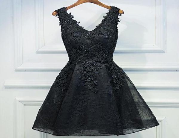 black party dresses lace prom dresses vneck sleeveless laceup back knee length evening gowns applique with beads quinceaner9917666
black party dresses lace prom dresses vneck sleeveless laceup back knee length evening gowns applique with beads quinceaner9917666