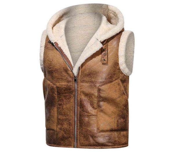 2022 men autumn and winter new vest faux fur solid color zipper hooded pu leather vest j22072252364446243986, Black
2022 men autumn and winter new vest faux fur solid color zipper hooded pu leather vest j22072252364446243986, Black