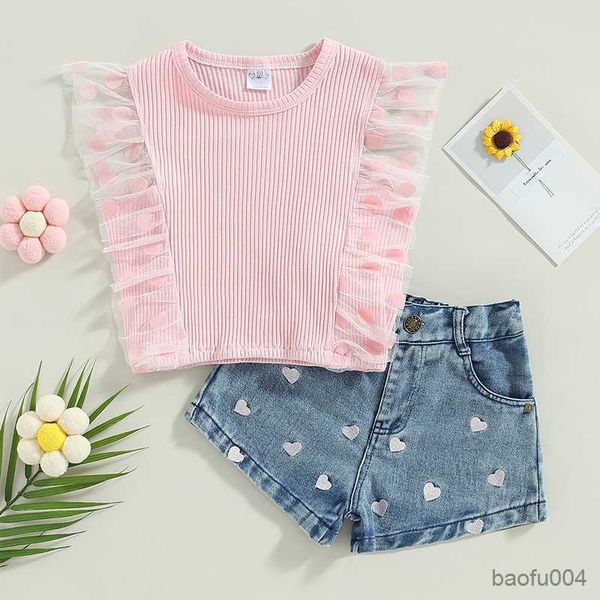 clothing sets summer girls clothing sets crew neck tulle patchwork with embroidered hearts shorts baby clothes children kids r230823, White
clothing sets summer girls clothing sets crew neck tulle patchwork with embroidered hearts shorts baby clothes children kids r230823, White
