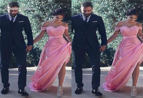2019 pink off shoulder with appliques prom dress sleeveless highend lace and satin vestidos de novia party gown9145150, Black
2019 pink off shoulder with appliques prom dress sleeveless highend lace and satin vestidos de novia party gown9145150, Black