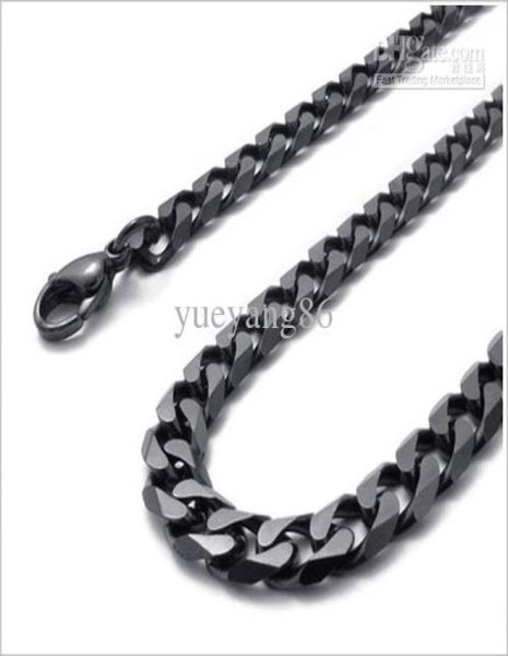 black plated 8mm curb link necklace chain stainless steel mens fashion jewelry 24 fashion3845525, Silver
black plated 8mm curb link necklace chain stainless steel mens fashion jewelry 24 fashion3845525, Silver