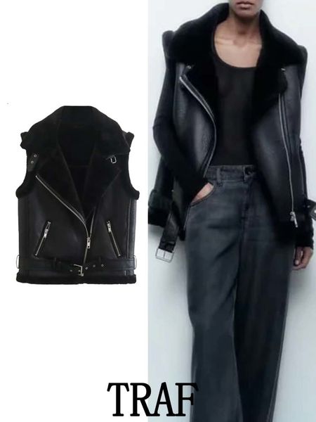 men s jackets traf 2023 woman winter reversible cotton imitation leather vest fashion sleeveless jacket windproof casual warm coats 230822, Black;brown
men s jackets traf 2023 woman winter reversible cotton imitation leather vest fashion sleeveless jacket windproof casual warm coats 230822, Black;brown