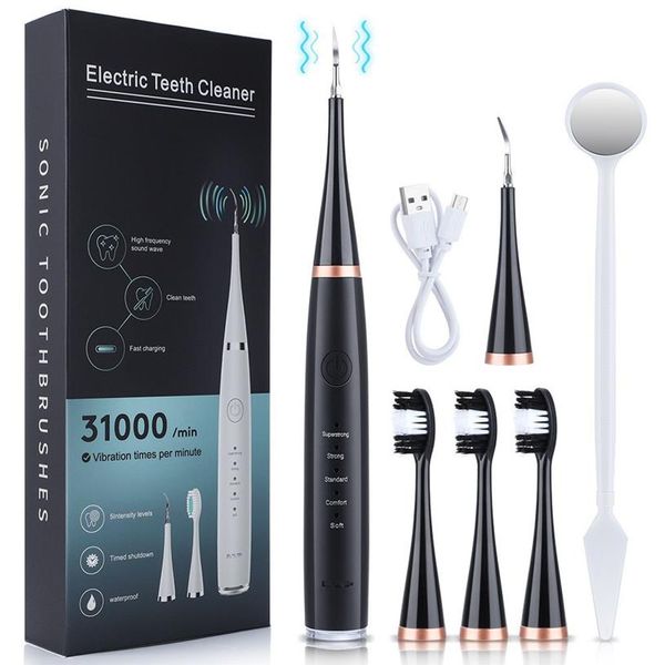 Image of Electric tooth cleaner six in one electric toothbrush set portable stone removal dental hygienist2381