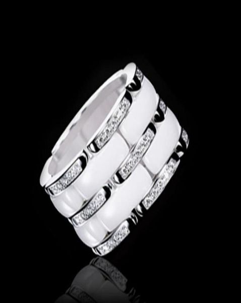 new arrival fashion lady 316 titanium steel black white ceramic setting three rows diamond wedding engagement 18k gold plated ring6514861, Golden;silver
new arrival fashion lady 316 titanium steel black white ceramic setting three rows diamond wedding engagement 18k gold plated ring6514861, Golden;silver