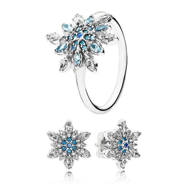 blue snowflake ring and stud earrings set for pandora 925 sterling silver designer jewelry for women girls crystal diamond rings luxury earr
blue snowflake ring and stud earrings set for pandora 925 sterling silver designer jewelry for women girls crystal diamond rings luxury earr
