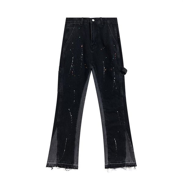 2022 men's fashion flared pants high street jeans vintage washed distressed trousers2536, Black;brown
2022 men's fashion flared pants high street jeans vintage washed distressed trousers2536, Black;brown