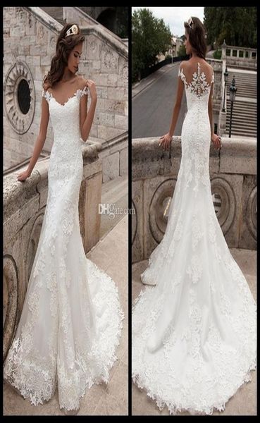 vintage sheer neck lace mermaid wedding dresses bridal gowns cap sleeves tulle appliques summer beach plus size wedding gown with 2424070, White
vintage sheer neck lace mermaid wedding dresses bridal gowns cap sleeves tulle appliques summer beach plus size wedding gown with 2424070, White