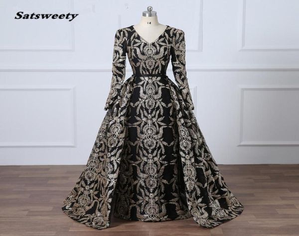 glitter black sequined evening dress removable train long prom dress saudi arabia formal gown muslim prom dress2746263, Black;red
glitter black sequined evening dress removable train long prom dress saudi arabia formal gown muslim prom dress2746263, Black;red