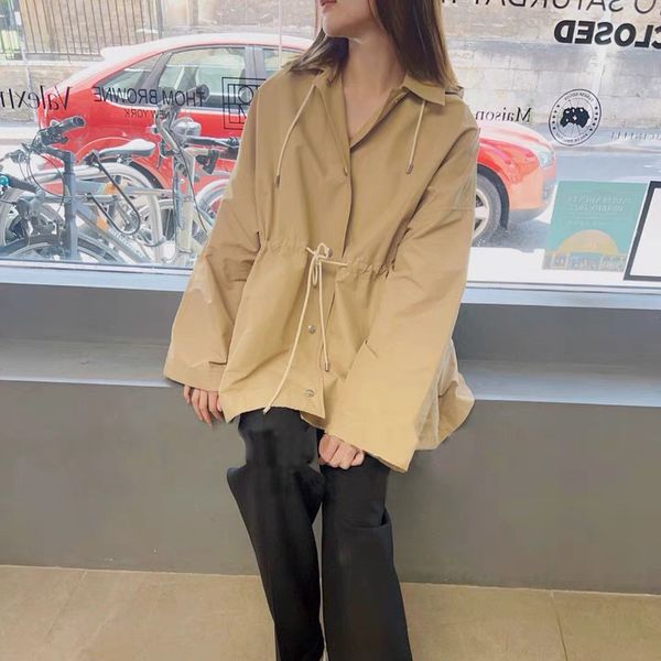 toteme cotton long sleeve coat drawstring hooded trench coat for women, Tan;black
toteme cotton long sleeve coat drawstring hooded trench coat for women, Tan;black