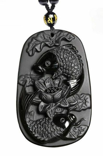natural obsidian pisces lotus fish koi necklace amulet pendant with bead chain7457721, Silver
natural obsidian pisces lotus fish koi necklace amulet pendant with bead chain7457721, Silver