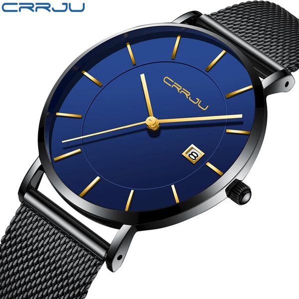 men's sports watches crrju brand luxury male classic business gift mesh strap wristwatches relogio masculino mens date cl264h, Slivery;brown
men's sports watches crrju brand luxury male classic business gift mesh strap wristwatches relogio masculino mens date cl264h, Slivery;brown