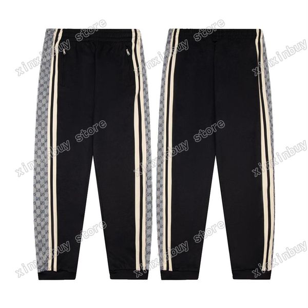 xinxinbuy men designer pant side webbing letter jacquard fabric pocket streetwear women green black s-xl218g, Black;brown 
xinxinbuy men designer pant side webbing letter jacquard fabric pocket streetwear women green black s-xl218g, Black;brown