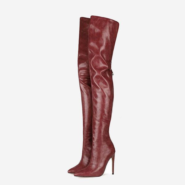 autumn new thin heels, high knee length boots, back zipper, silver women's large shoes 230822, Black
autumn new thin heels, high knee length boots, back zipper, silver women's large shoes 230822, Black