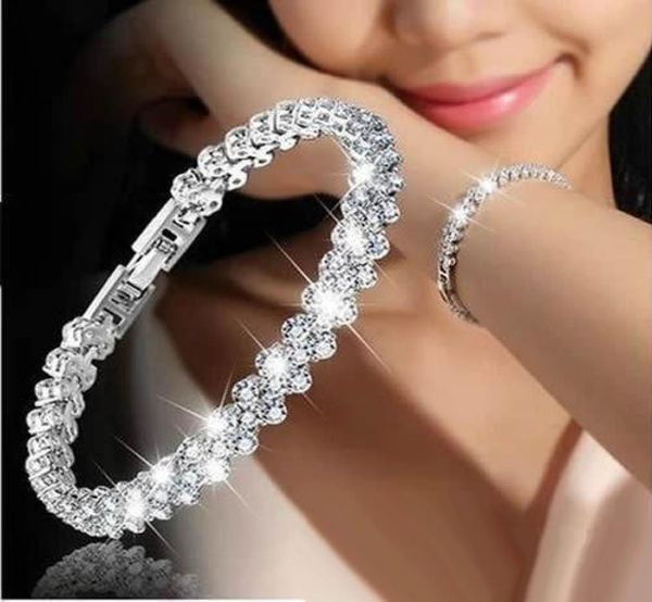 luxury crystal tennis bracelet for women bling white rhinestone gold silver rose gold chains bangle fashion wedding jewelry gift6451753, Golden;silver
luxury crystal tennis bracelet for women bling white rhinestone gold silver rose gold chains bangle fashion wedding jewelry gift6451753, Golden;silver