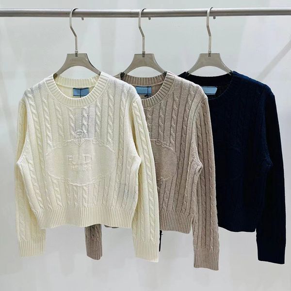 sweater womens designer sweater cardigan jumper knits autumn winter sweaters round neck embroidery knitted clothing designer women, White;black
sweater womens designer sweater cardigan jumper knits autumn winter sweaters round neck embroidery knitted clothing designer women, White;black