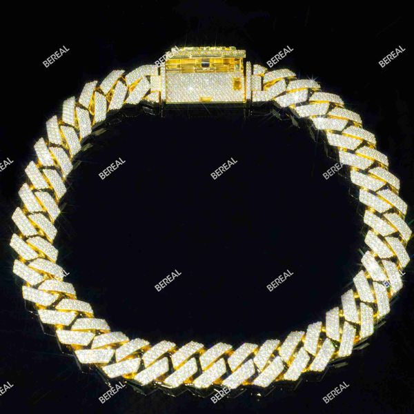 factory custom real 10k 14k solid gold vvs moissanite diamond cuban chain necklace iced out men fine jewelry 18mm 19mm 20mm 22mm, Silver
factory custom real 10k 14k solid gold vvs moissanite diamond cuban chain necklace iced out men fine jewelry 18mm 19mm 20mm 22mm, Silver