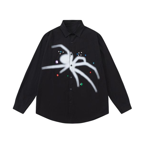 shirts streetwear harajuku spider graphic print long sleeve cotton shirt coat men fashion long sleeve button blouses top, White;black
shirts streetwear harajuku spider graphic print long sleeve cotton shirt coat men fashion long sleeve button blouses top, White;black