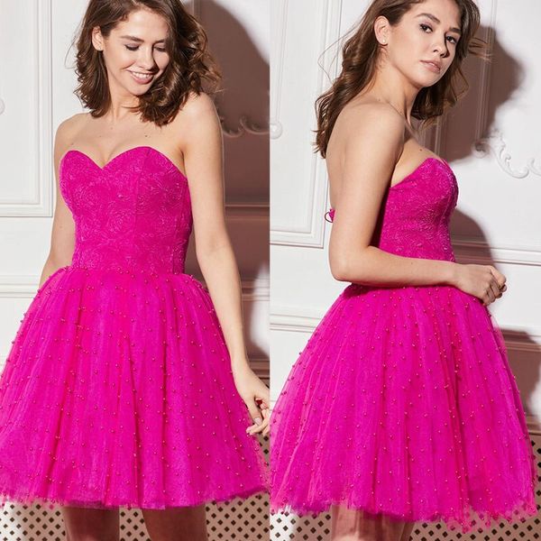 beautiful stunning candy color fuchsia above knee sleeveless tulle sweetheart formal prom dresses gowns with beading, Black
beautiful stunning candy color fuchsia above knee sleeveless tulle sweetheart formal prom dresses gowns with beading, Black