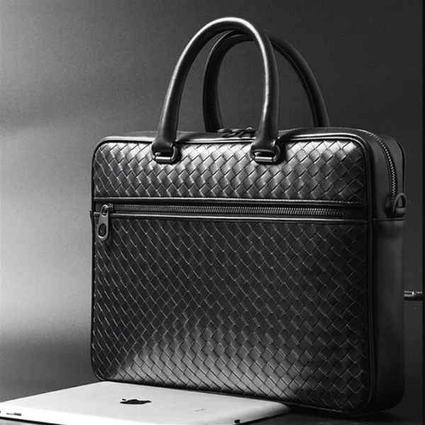 men bags mini briefcase handbags leather lapbag cowskin genuine leather woven commercial business men's bags small size179i
men bags mini briefcase handbags leather lapbag cowskin genuine leather woven commercial business men's bags small size179i