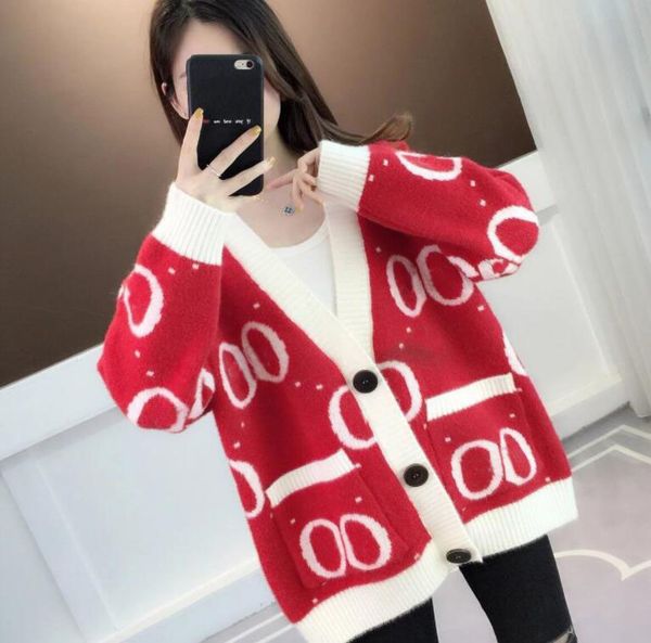 designer women's knitted cardigan sweater new women loose v-neck autumn winter luxurious versatile lazy style thickened sweater coats, White;black
designer women's knitted cardigan sweater new women loose v-neck autumn winter luxurious versatile lazy style thickened sweater coats, White;black