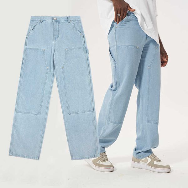 summer casual versatile straight tube men's jeans kahart american jeans high-end trendy men's clothing jeans, Blue
summer casual versatile straight tube men's jeans kahart american jeans high-end trendy men's clothing jeans, Blue