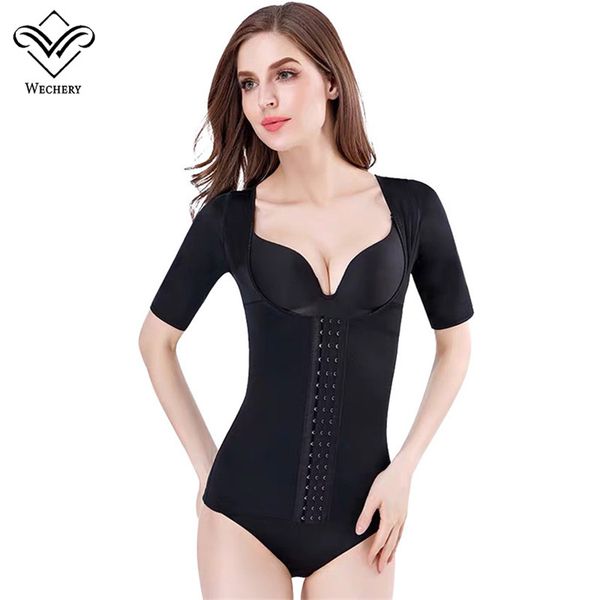 in stock women breasted short sleeve abdomen waist trainer body slim underwear vest arm shaper tights, Black;white
in stock women breasted short sleeve abdomen waist trainer body slim underwear vest arm shaper tights, Black;white