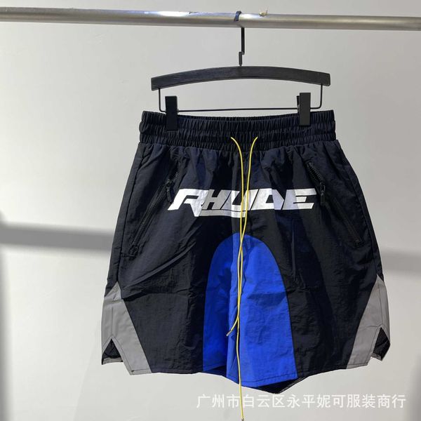 2023rhode letter reflective panel thin shorts american fashion brand loose fit fitness beach capris summer men, White;black
2023rhode letter reflective panel thin shorts american fashion brand loose fit fitness beach capris summer men, White;black