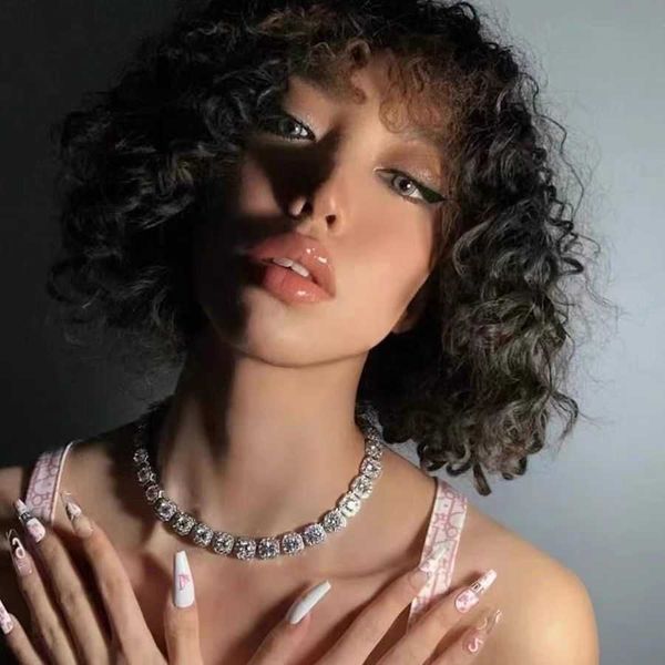designer cuban necklace american street hip hop rap ins diamond light luxury hiphop couple matching accessories, Silver
designer cuban necklace american street hip hop rap ins diamond light luxury hiphop couple matching accessories, Silver