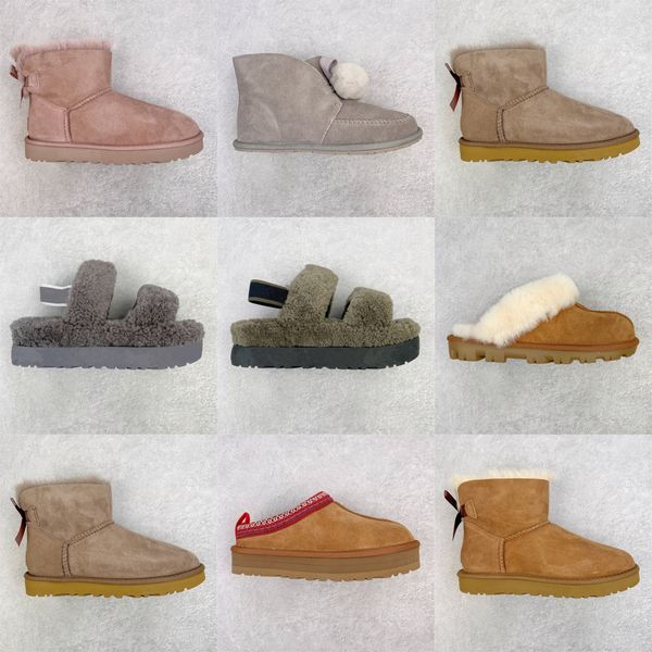 Ultra Mini Platform Boot Designer Woman Winter Ankle Australia Snow Boots Sheepskin Cowskin Real Leather Warm Fluffy Booties With Shearling Winter slipper boot, Red
Ultra Mini Platform Boot Designer Woman Winter Ankle Australia Snow Boots Sheepskin Cowskin Real Leather Warm Fluffy Booties With Shearling Winter slipper boot, Red