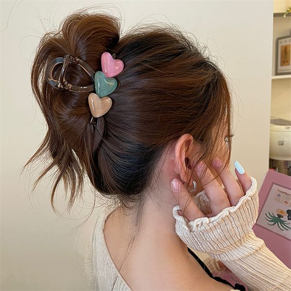 headwear hair accessories korean y2k summer large jelly heart claw clips girls trendy acrylic hairpin barrettes washing face headdress 23082
headwear hair accessories korean y2k summer large jelly heart claw clips girls trendy acrylic hairpin barrettes washing face headdress 23082