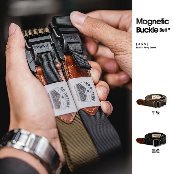 other fashion accessories maden work attire american style retro quick release magnetic buckle belt tactical function woven without holes ca, Silver
other fashion accessories maden work attire american style retro quick release magnetic buckle belt tactical function woven without holes ca, Silver