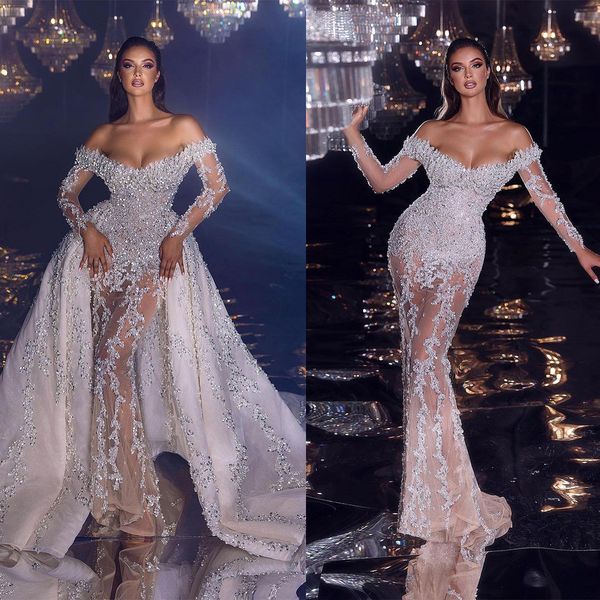 america mermaid wedding dresses with detachable train crystal beaded plus size off shoulder bridal gowns wedding dress, White
america mermaid wedding dresses with detachable train crystal beaded plus size off shoulder bridal gowns wedding dress, White