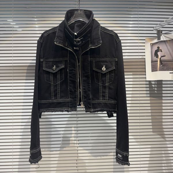 women's jackets borvemays 2023 autumn denim jacket loose casual stand collar long sleeve solid color zipper fake two pieces coat wz5186, Black;brown
women's jackets borvemays 2023 autumn denim jacket loose casual stand collar long sleeve solid color zipper fake two pieces coat wz5186, Black;brown