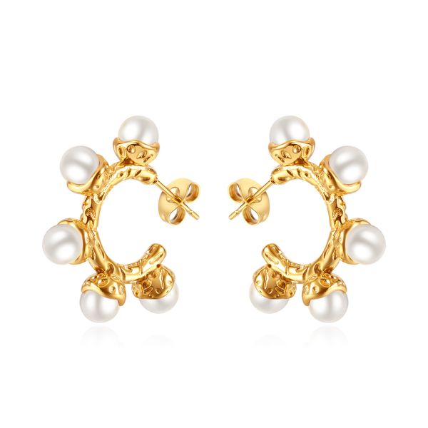 white pearl gold stainless steel fashion design earrings charming simple hoop girls women gifts n832, Golden;silver
white pearl gold stainless steel fashion design earrings charming simple hoop girls women gifts n832, Golden;silver
