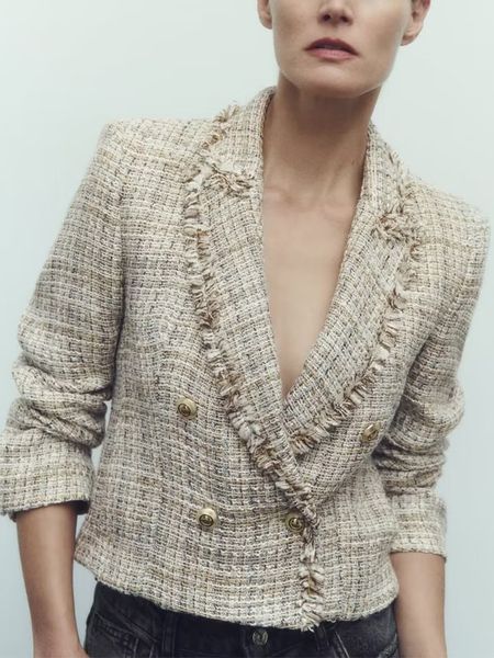 womens jackets traf textured blazers coat for women autumn long sleeved shoulder pad raw edge outerwear casual fashion blazers female 23082, Black;brown
womens jackets traf textured blazers coat for women autumn long sleeved shoulder pad raw edge outerwear casual fashion blazers female 23082, Black;brown