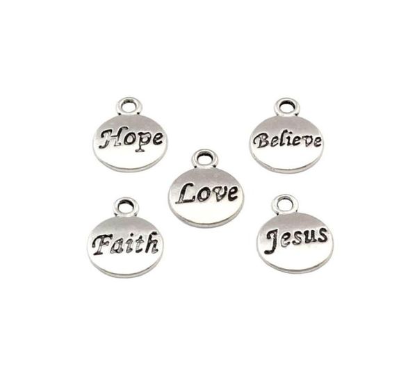 100pcslot antique silver hope believe love faith jesus charms pendants for jewelry making bracelet necklace findings 115x155mm 4912631, Bronze;silver
100pcslot antique silver hope believe love faith jesus charms pendants for jewelry making bracelet necklace findings 115x155mm 4912631, Bronze;silver