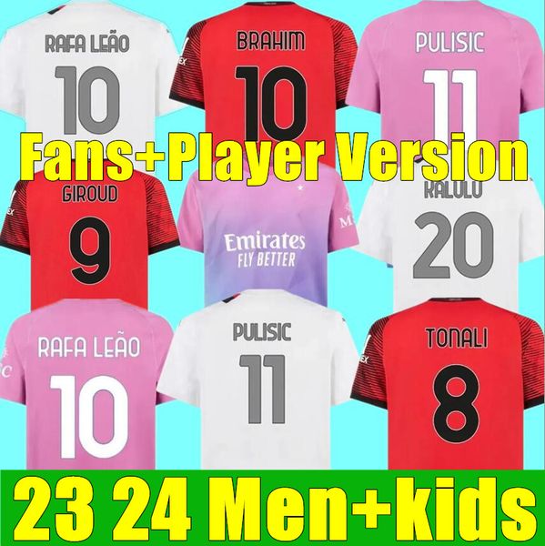 23 24 pulisic giroud soccer jerseys ibrahimovic football shirt 2023 2024 tonali rebic camiseta ac milans kjaer theo brahim r.leao men kids k, Black;yellow
23 24 pulisic giroud soccer jerseys ibrahimovic football shirt 2023 2024 tonali rebic camiseta ac milans kjaer theo brahim r.leao men kids k, Black;yellow