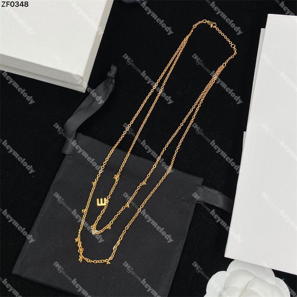 double gold chain necklaces letter pendant necklace ladies party show necklace birthday gift with box, Silver
double gold chain necklaces letter pendant necklace ladies party show necklace birthday gift with box, Silver