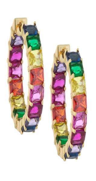 rainbow cz hoop earring for women gold plated square baguette cubic zirconia colorful multi colored cz fashion women jewelry7181591, Golden;silver
rainbow cz hoop earring for women gold plated square baguette cubic zirconia colorful multi colored cz fashion women jewelry7181591, Golden;silver