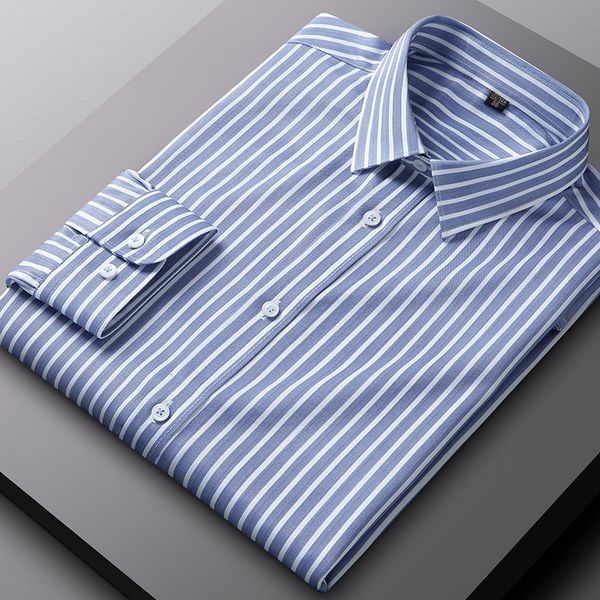 men's casual shirts 2023 striped elastic men dress long sleeve ironquality business male formal shirt 230822, White;black
men's casual shirts 2023 striped elastic men dress long sleeve ironquality business male formal shirt 230822, White;black