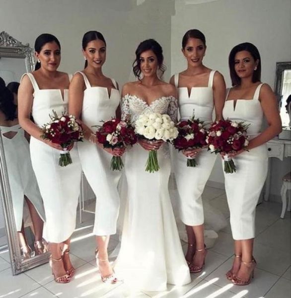 modest white tealength bridesmaid dresses spaghettistraps sleeveless backless wedding party gowns stylish bottom split even6970886, Blue;red
modest white tealength bridesmaid dresses spaghettistraps sleeveless backless wedding party gowns stylish bottom split even6970886, Blue;red