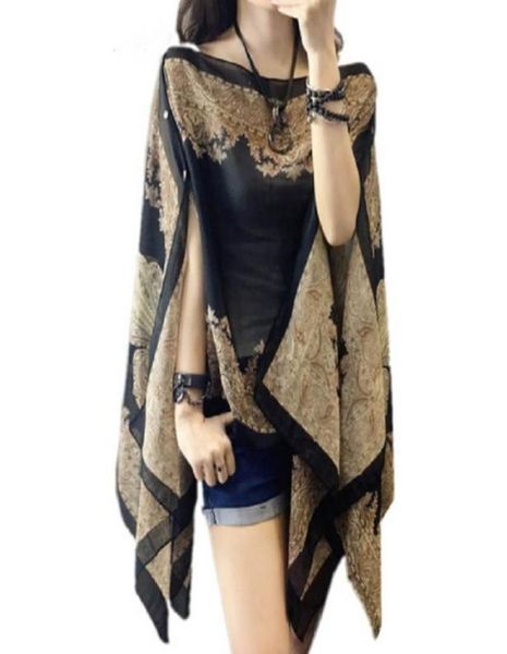 women blouses summer slash neck irregular hollow out casual chiffon shirt beachwear cover up loose printing sunproof9624262, White
women blouses summer slash neck irregular hollow out casual chiffon shirt beachwear cover up loose printing sunproof9624262, White