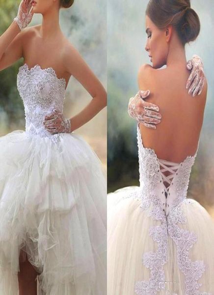vintage high low short wedding dresses gowns said mhamad strapless applique beads lace up back corset vestido de novia bridal gown9196814, White
vintage high low short wedding dresses gowns said mhamad strapless applique beads lace up back corset vestido de novia bridal gown9196814, White
