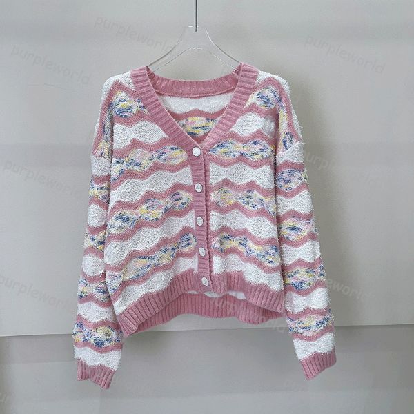 knitwear cardigan womens designer colorful knitwear jacquard wavy pink sweater sweet loose top, White
knitwear cardigan womens designer colorful knitwear jacquard wavy pink sweater sweet loose top, White