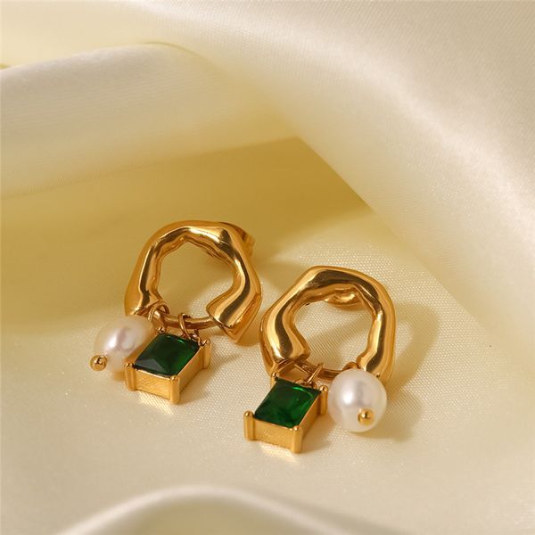 stud 14k gold plated stainless steel hoop earrings for women vintage green natural stone pearlscharms trendy jewelry 230823, Golden;silver
stud 14k gold plated stainless steel hoop earrings for women vintage green natural stone pearlscharms trendy jewelry 230823, Golden;silver