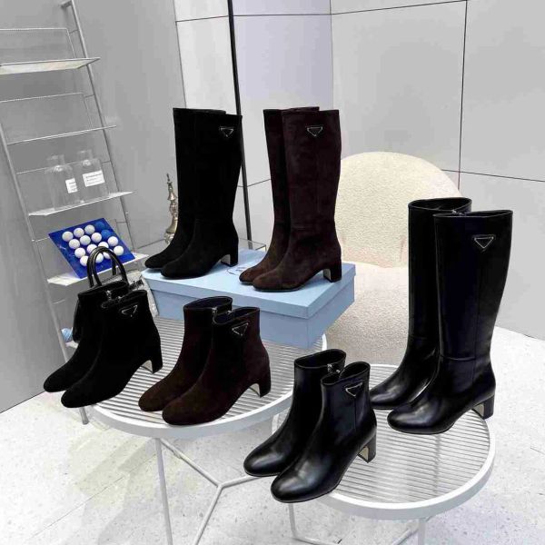designer boot women boots suede booties leather bootie laides high heels nylon shoe thick sole mid length boots metal triangle logo boot chu, Black
designer boot women boots suede booties leather bootie laides high heels nylon shoe thick sole mid length boots metal triangle logo boot chu, Black