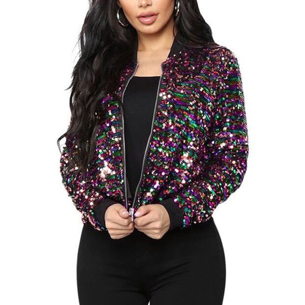 women's jackets sequins cropped jacket streetwear fashion spring short coat casual long sleeve outwear solid cardigans 230822, Black;brown
women's jackets sequins cropped jacket streetwear fashion spring short coat casual long sleeve outwear solid cardigans 230822, Black;brown