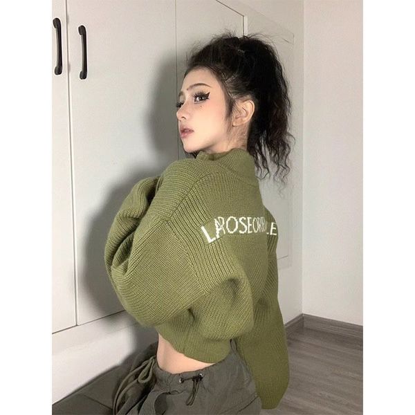 womens sweaters hippie y2k green crop sweater women grunge vintage streetwear oversize zip letter knit kpop harajuku jumper female 230822, White;black
womens sweaters hippie y2k green crop sweater women grunge vintage streetwear oversize zip letter knit kpop harajuku jumper female 230822, White;black